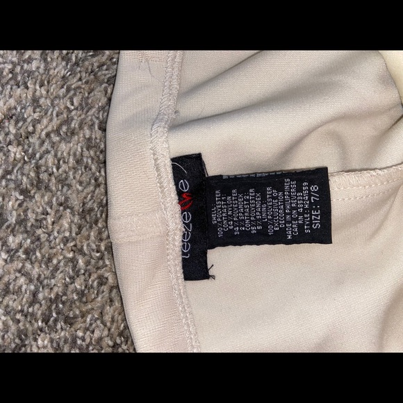 Cream Strapless Dress - Picture 5 of 5